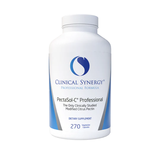 Clinical Synergy Professional PectaSol-C Professional 270 caps modified citrus pectin inhibits gallectin-3 inflammatory marker detoxes and binds to heavy metals and bio-toxins