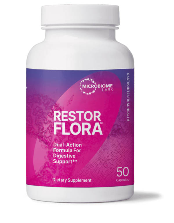 Restora Flora by MicroBiome Labs intestinal candida probiotic support