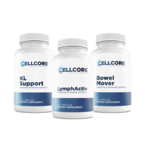 essential detox kit Cellcore products KL Support, LymphActive, Bowel Mover